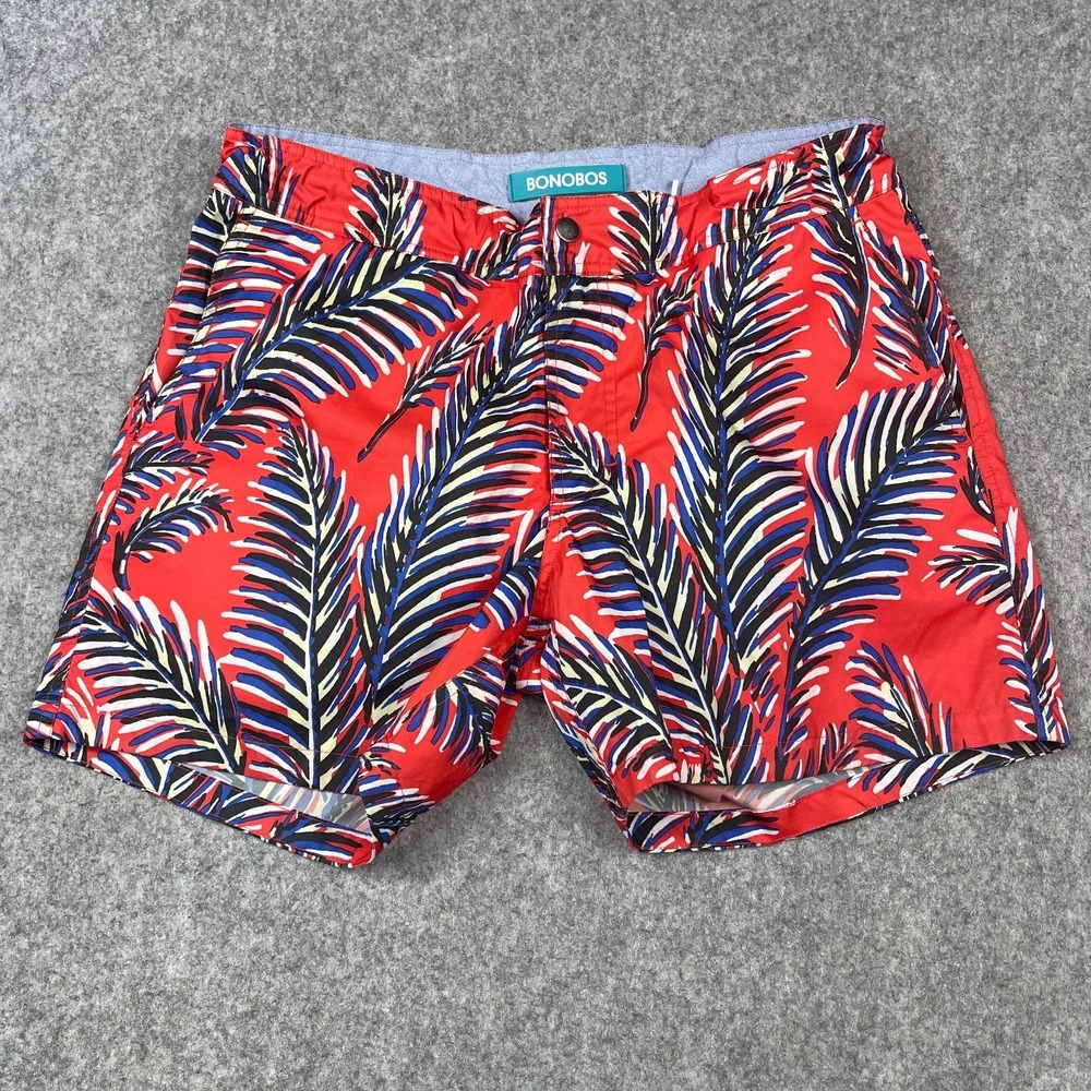BONOBOS Lined Swim Trunks Men's Vibrant Floral Coastal Resort Pool Beachwear
